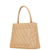 シャネル マトラッセ 復刻トート ココマーク ハンドバッグ トートバッグ ベージュ キャビアスキン レディース CHANEL 【中古】